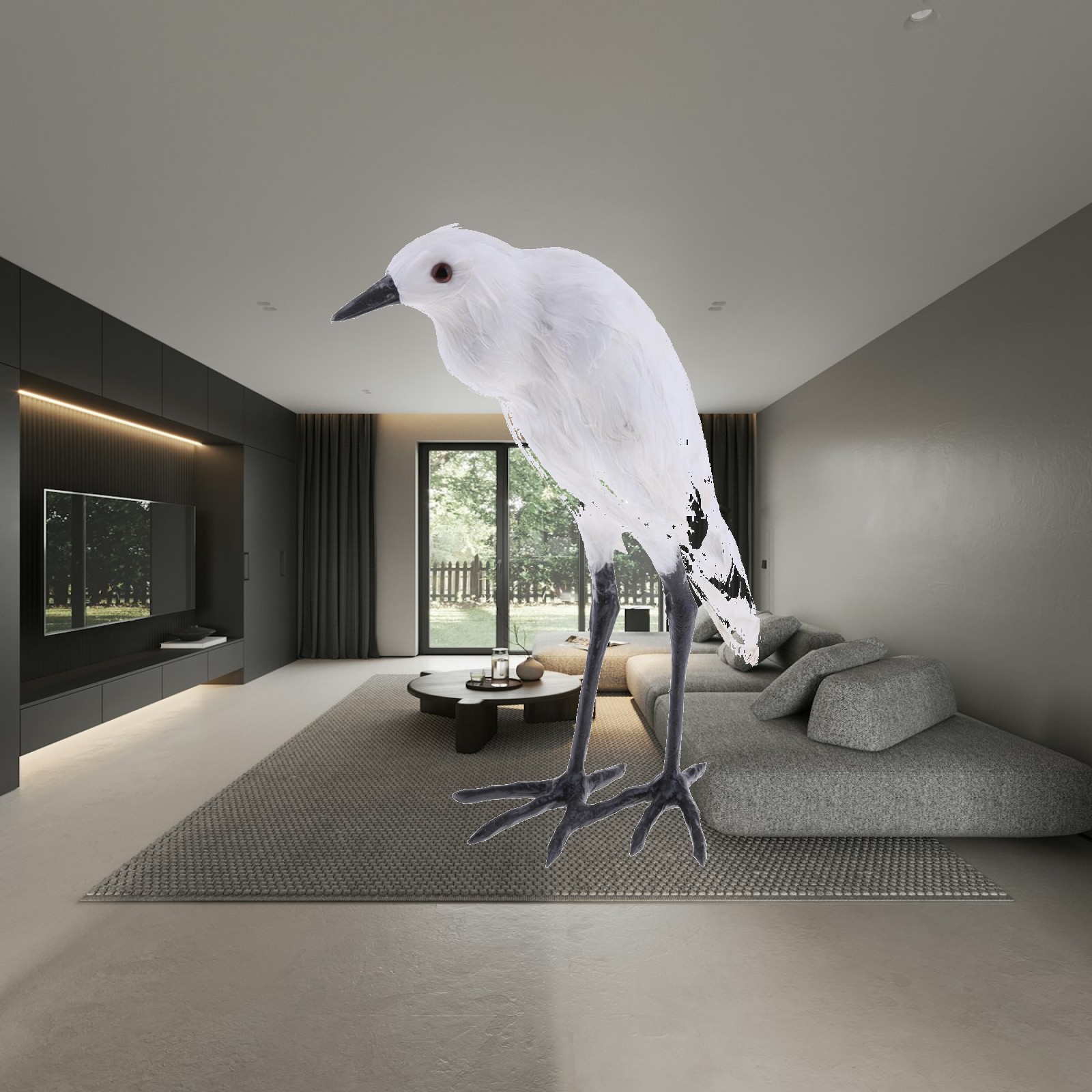 Smart Garden Ai - Artificial Bird Large Decorative Egret Garden