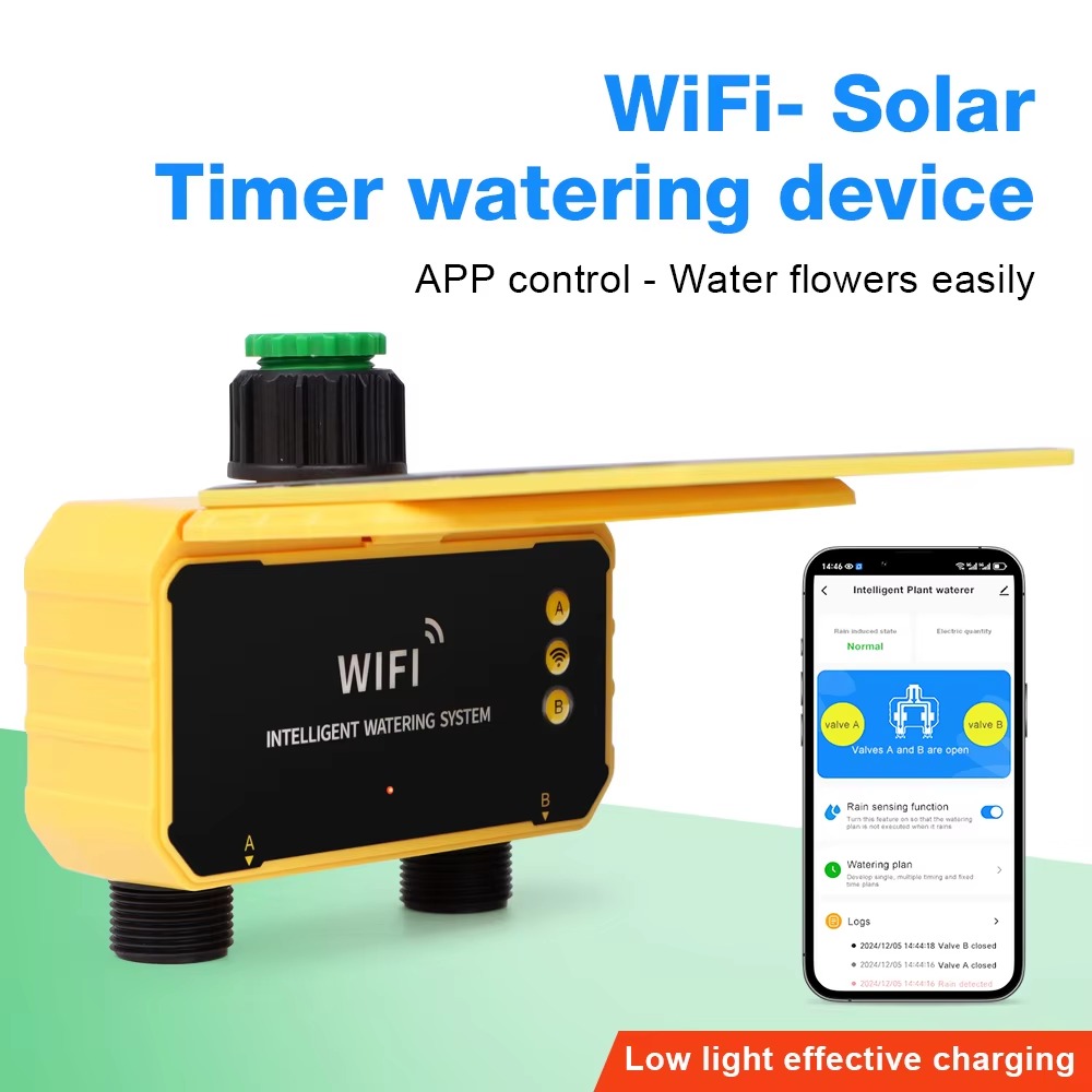 Smart Garden At Home - 1/2 Outlets WIFI Solar Irrigation Timing
