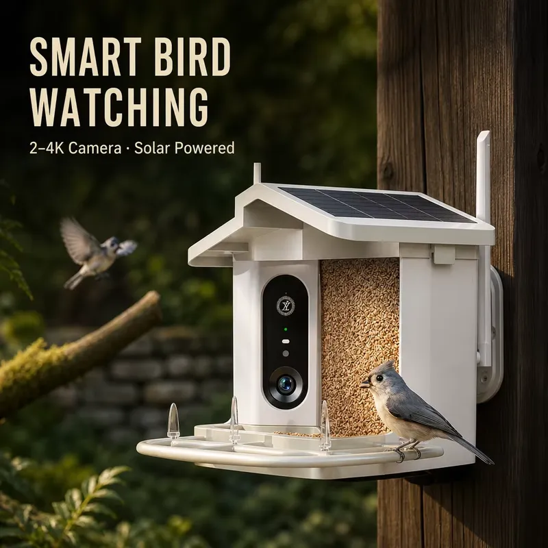 Smart Garden Video - Smart Solar Bird Feeder Outdoor Automatic