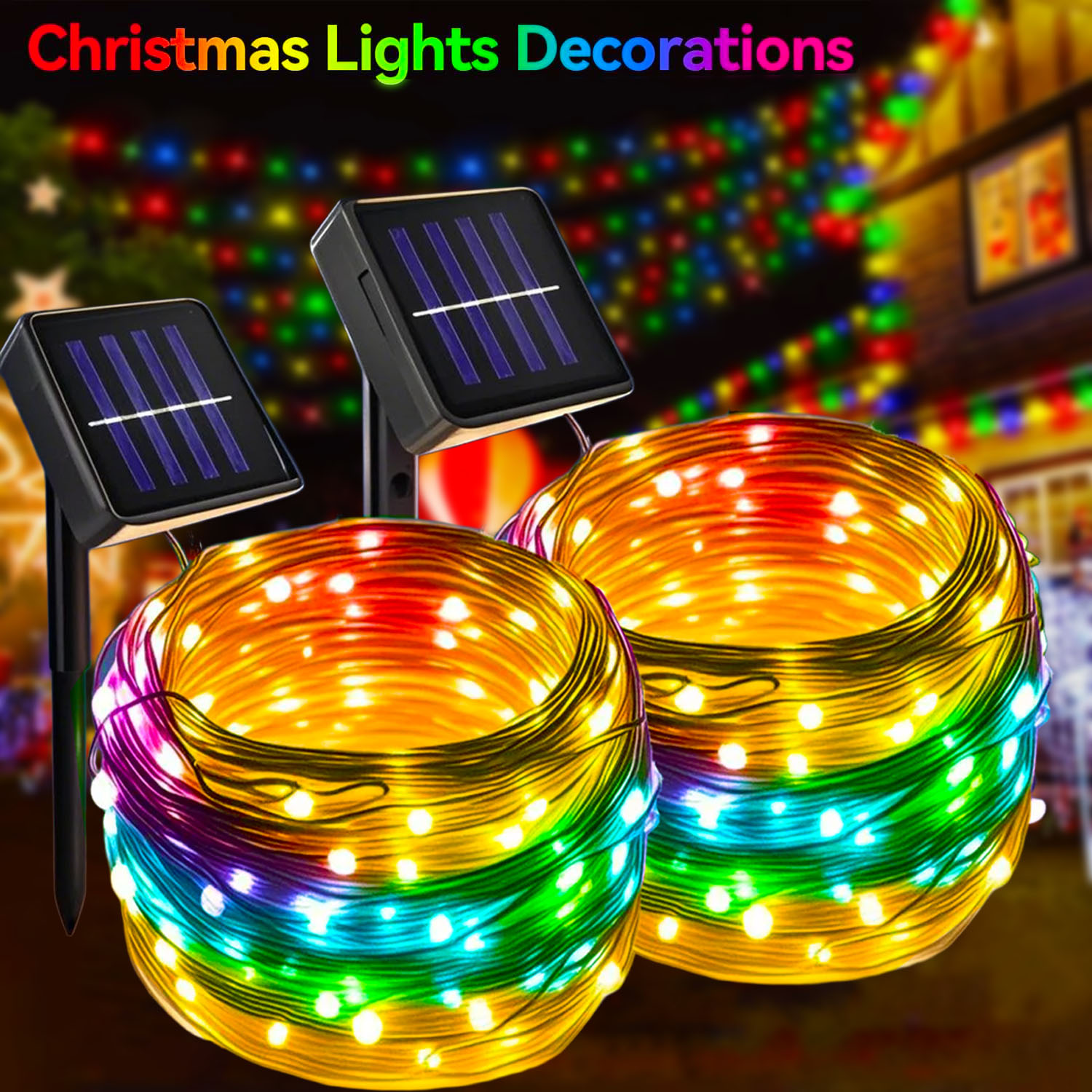 Smart Garden Spotlights - Christmas Outdoor Solar String Lights LED