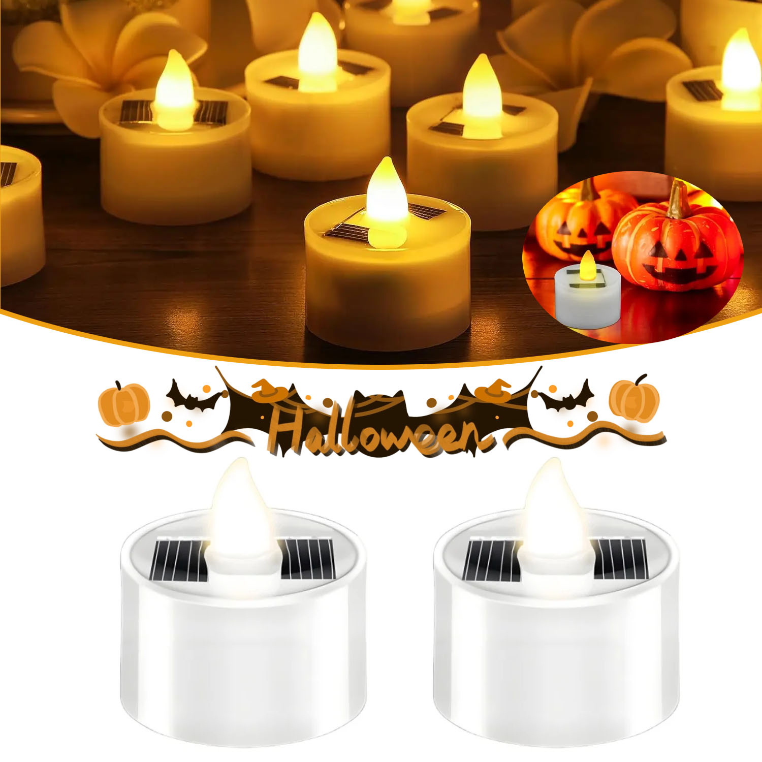 Smart Garden Spotlights - 1-10PCS Outdoor Solar Tea Lights Realistic