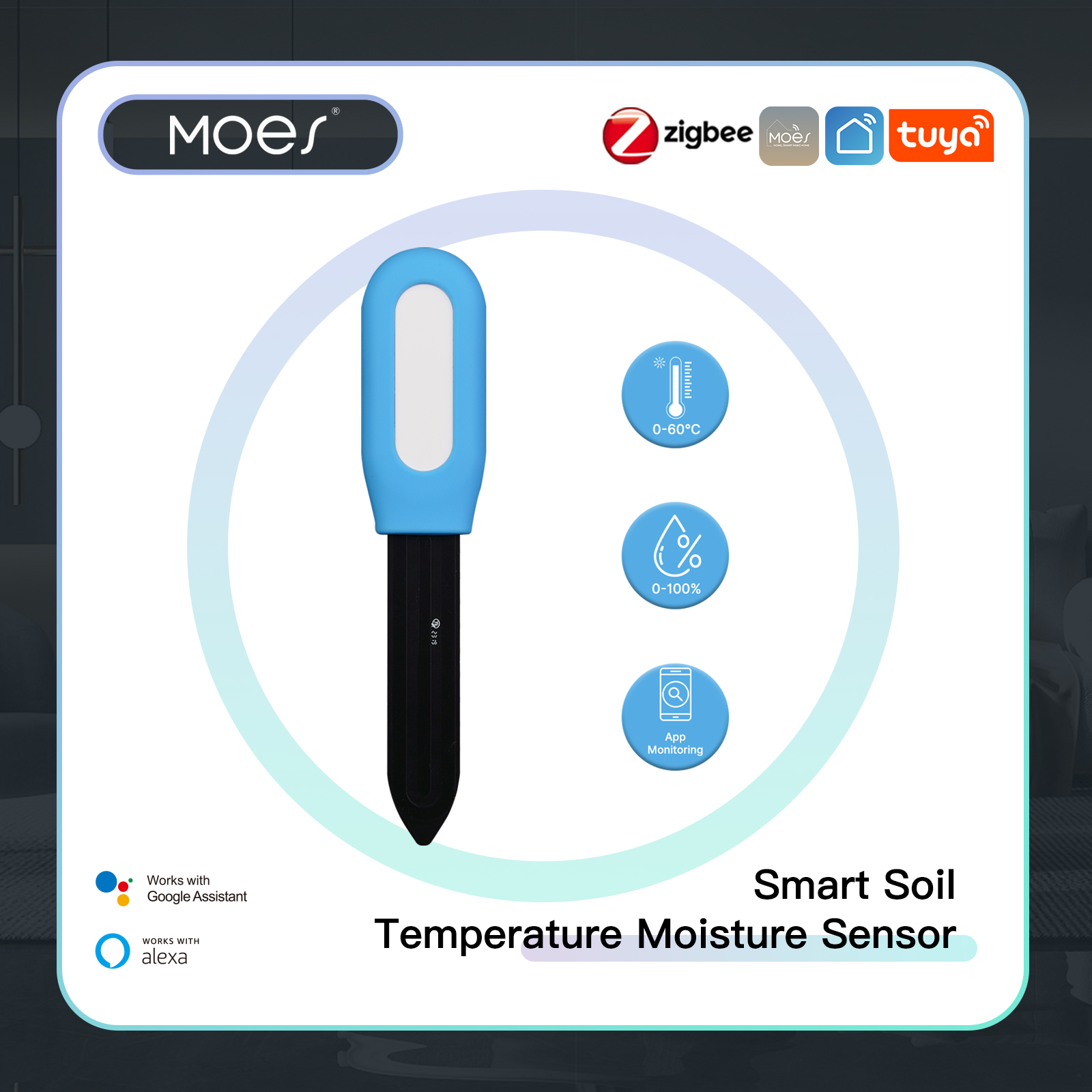 Smart Urban Garden - MOES Smart ZigBee Soil Temperature Meter
