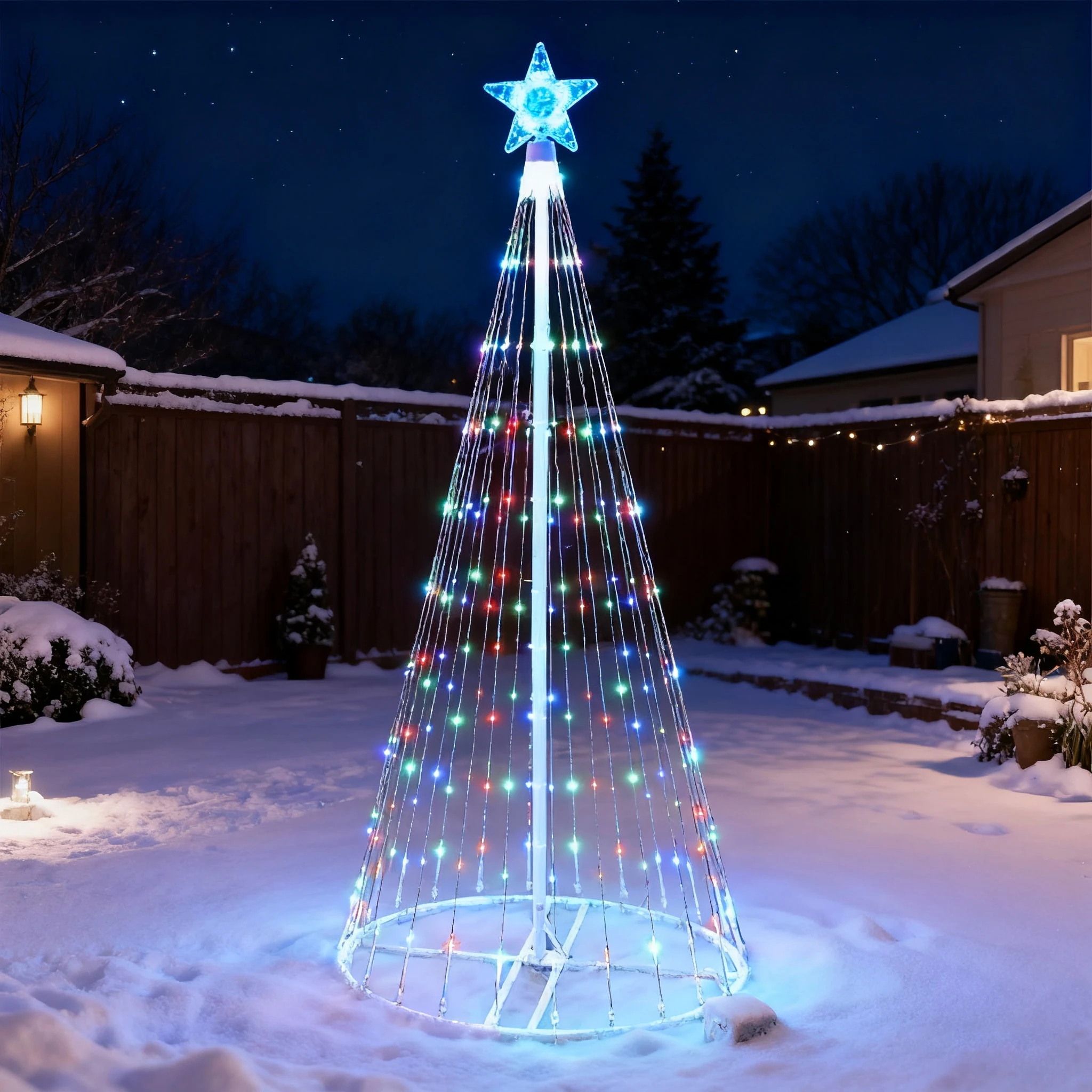 Solar-Powered LED Waterfall St - Smart Garden Spotlights recension och pris