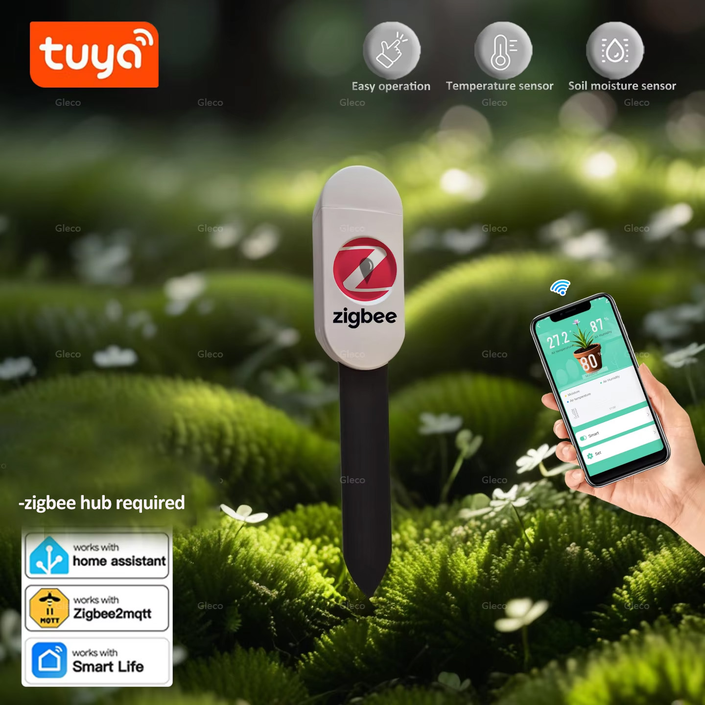 Tuya Smart Life Zigbee Soil Mo - Smart Urban Garden recension och pris