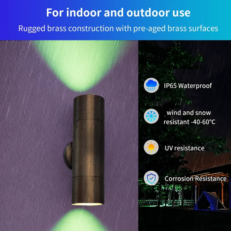 Durable Brass Outdoor LED Wall - Smart Garden Usa recension och pris