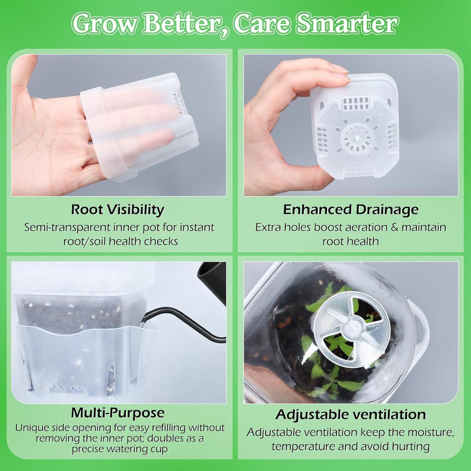 Self Watering Plant Pots 12 Pi - Smart Garden Domes recension och pris