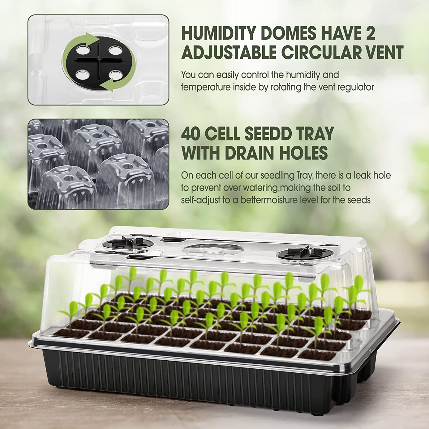 1 Set, Seed Starter Trays With - Smart Garden Domes recension och pris