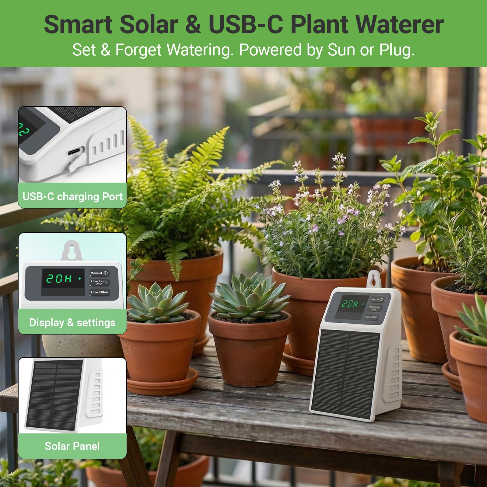 Upgraded Solar Drip Irrigation - Smart Urban Garden recension och pris