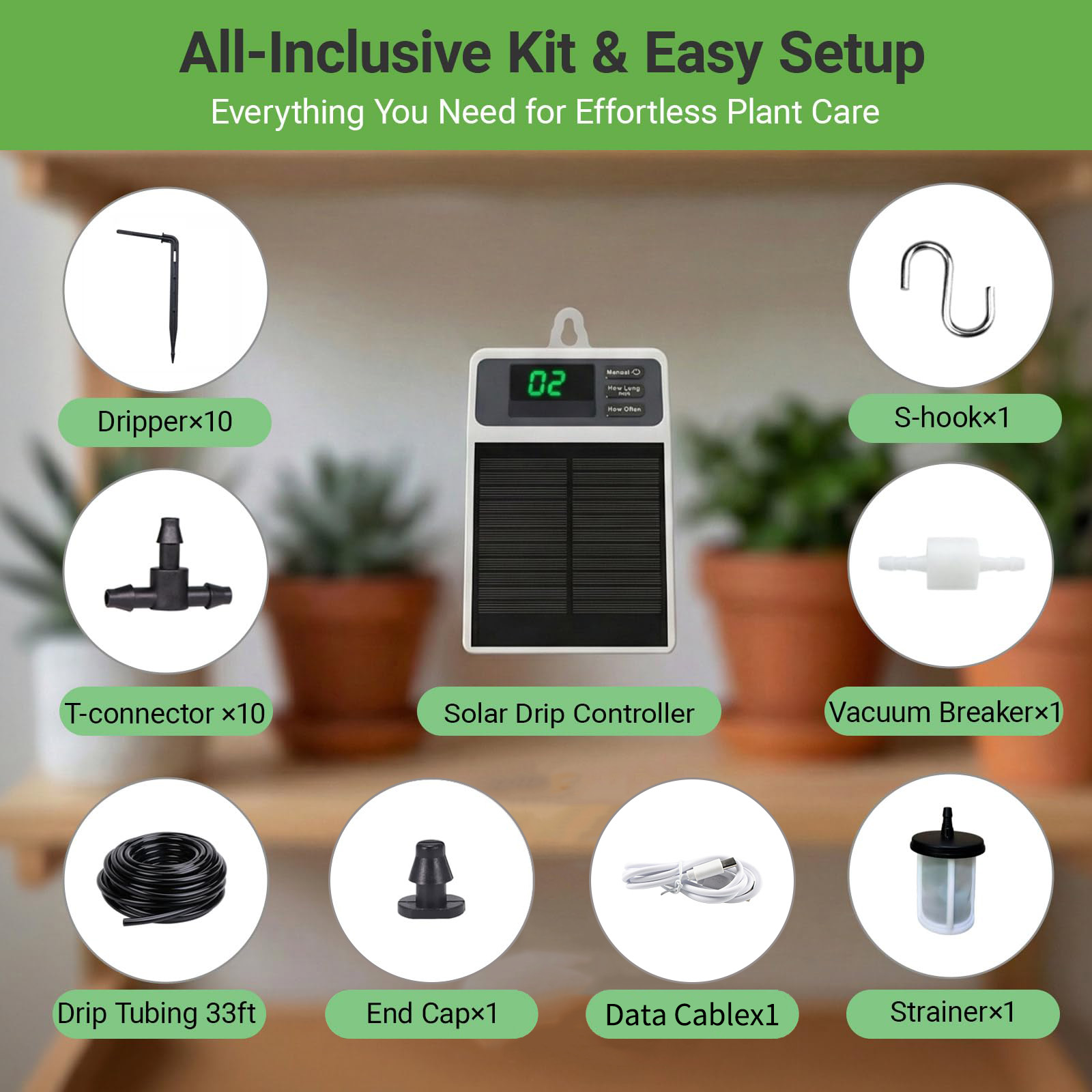 Upgraded Solar Drip Irrigation - Smart Urban Garden recension och pris