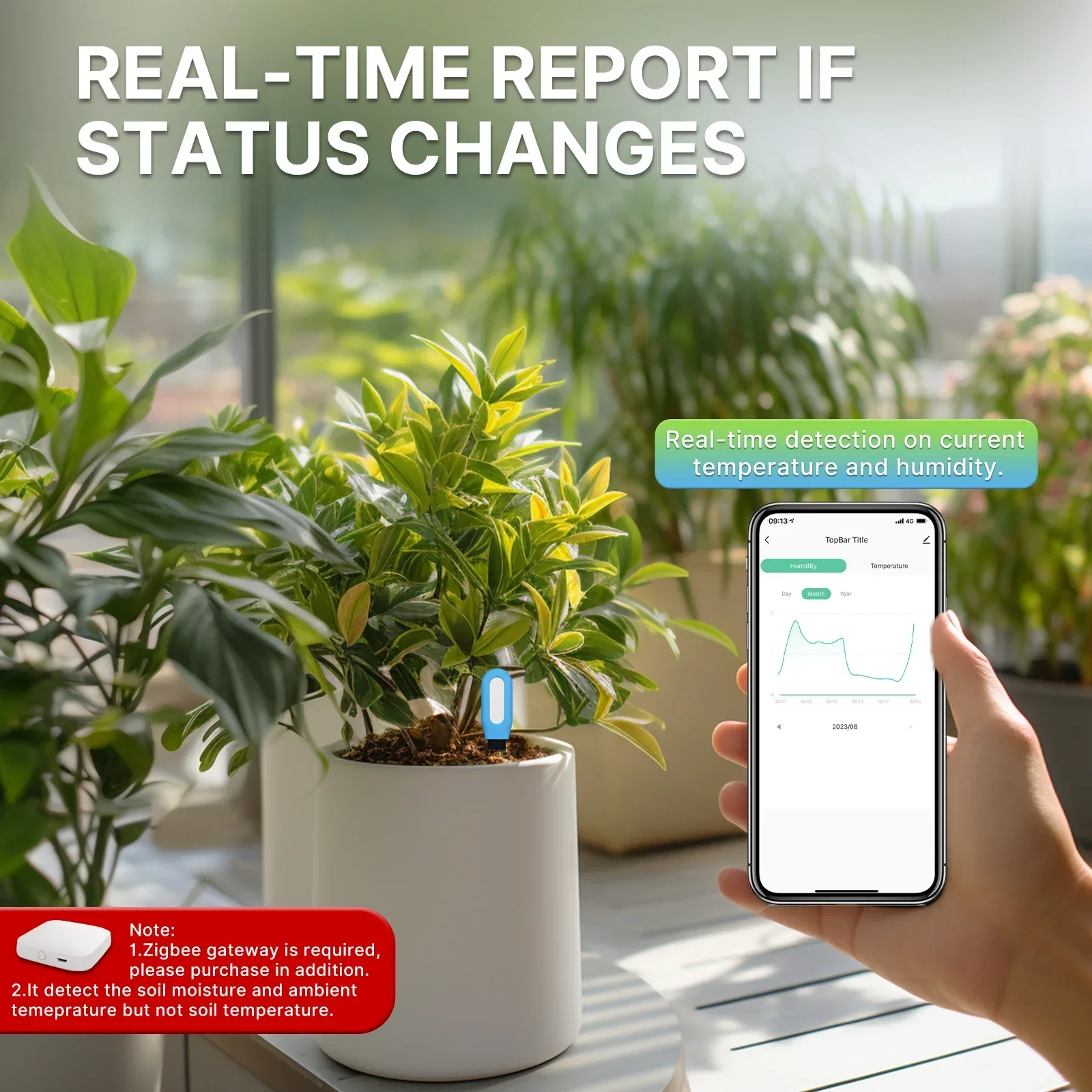 MOES Smart ZigBee Soil Tempera - Smart Urban Garden recension och pris