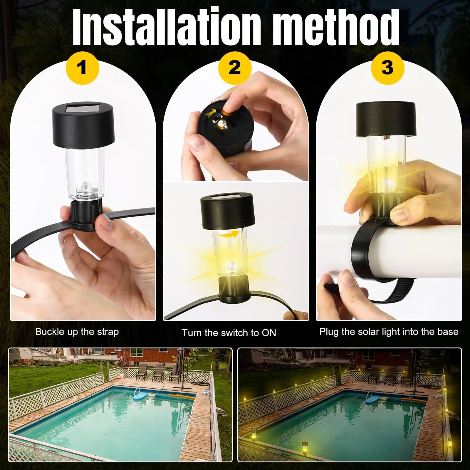 6/10PCSSolar Fence Lights Outd - Smart Garden Smart Fence recension och pris